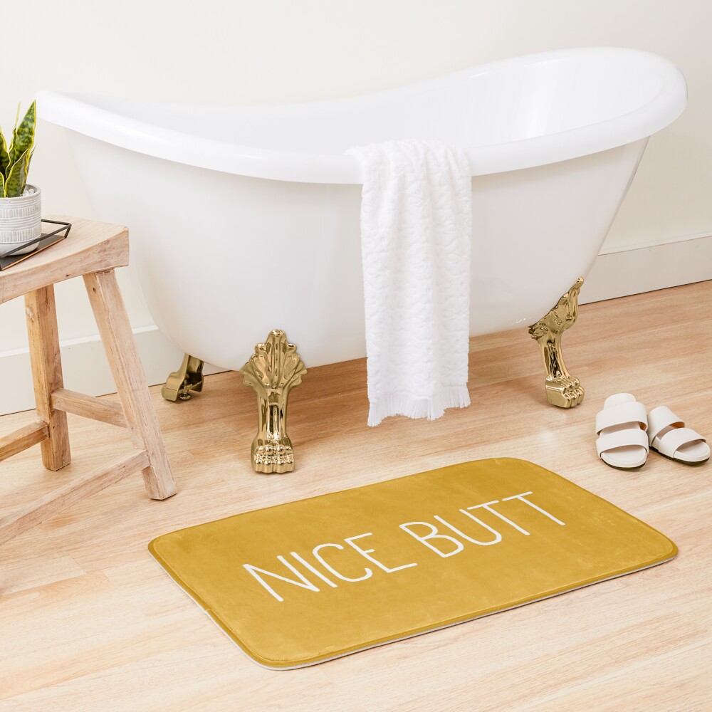 Nice Butt Mustard Bath Mat