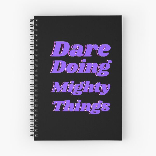 Item preview, Dare doing mighty things in purple text with a glitch designed and sold by AnnaBBS.