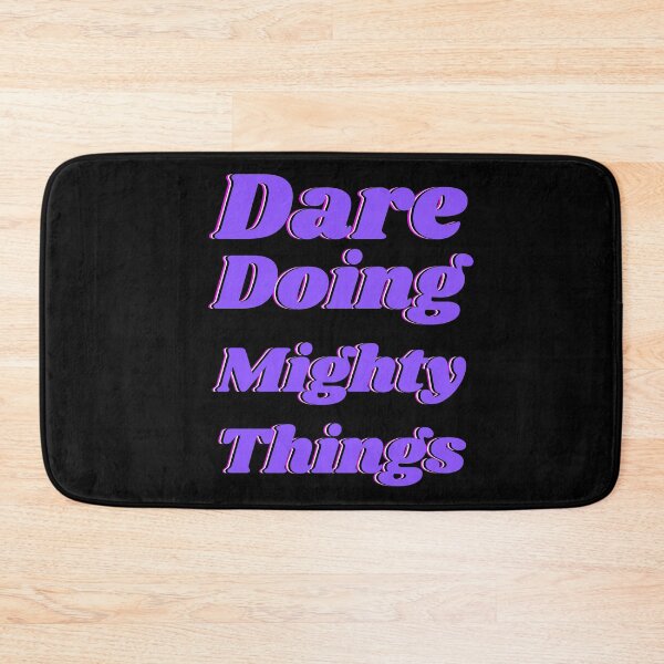 Item preview, Dare doing mighty things in purple text with a glitch designed and sold by AnnaBBS.