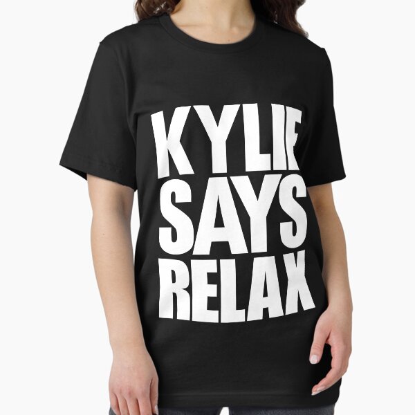 Vista previa del artículo con la obra «Kylie Minogue - Kylie Says Relax (texto en blanco)», diseñado y vendido por shadoboxer.
