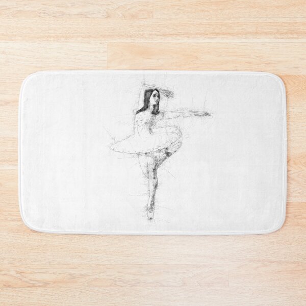 Item preview, Ballet dancer en pointe- stylish line art in black and white designed and sold by MintGubbins.