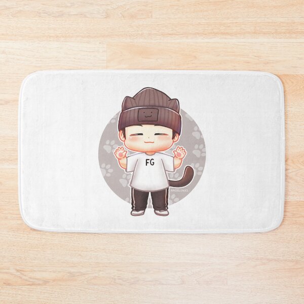 Aperçu de l'œuvre Yoongi chat chibi BTS créée et vendue par ANGELLINX3.