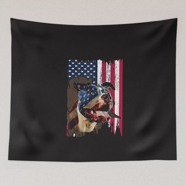 Item preview, Pitbull 3D American Flag designed and sold by BirdJamarcus.