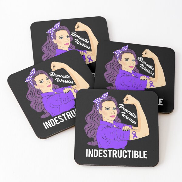 Item preview, Dementia Alzheimer's Awareness Warrior Indestructible designed and sold by ZNOVANNA.