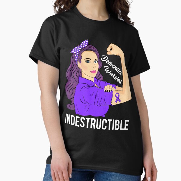 Dementia Alzheimer's Awareness T-Shirt Warrior Unbreakable Dementia Alzheimer's Awareness T-Shirt Warrior Unbreakable