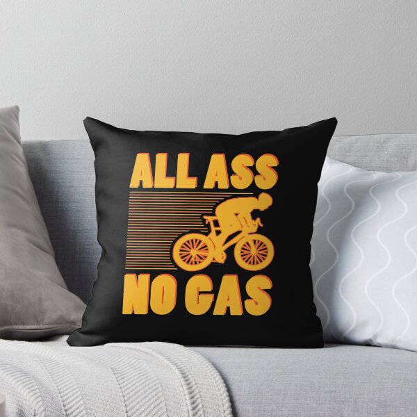 Item preview, All Ass No Gas Cycling Humor Bicycle Quote designed and sold by sillyquestions.