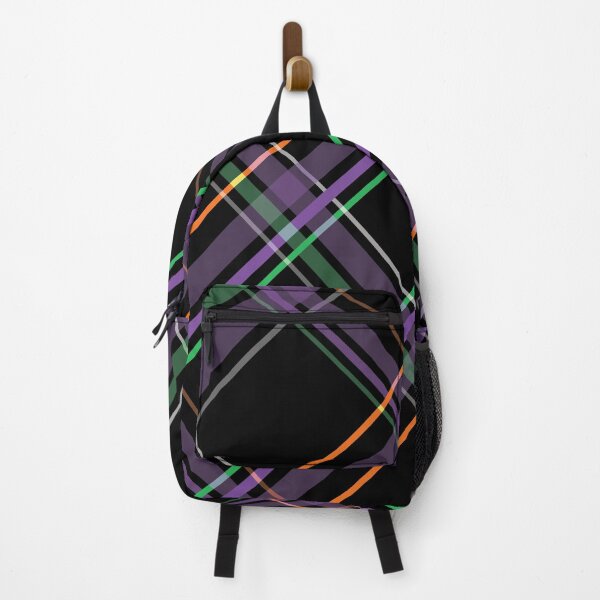 Item preview, Purple, orange and green plaid diagonal line pattern designed and sold by BLMcreations.