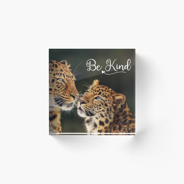 Item preview, Be Kind Amur Leopard with Cub designed and sold by Jessica Kirste.