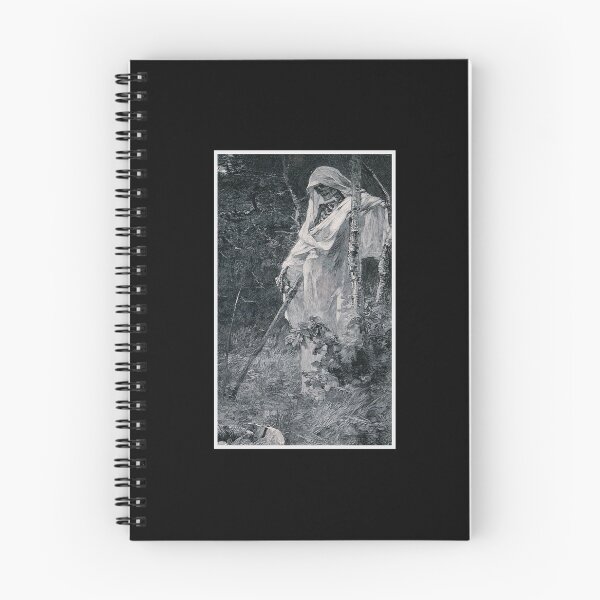 Item preview, Death And The Woodcutter Leon Augustin Occult Illustration designed and sold by A-Fashion.