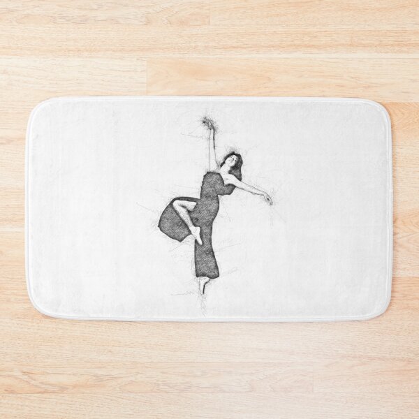 Aperçu de l'œuvre Danseur contemporain à bras ouverts - dessin au trait élégant en noir et blanc créée et vendue par MintGubbins.