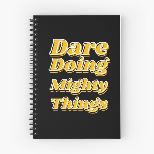Item preview, Dare doing mighty things in gold text with some black and white designed and sold by AnnaBBS.