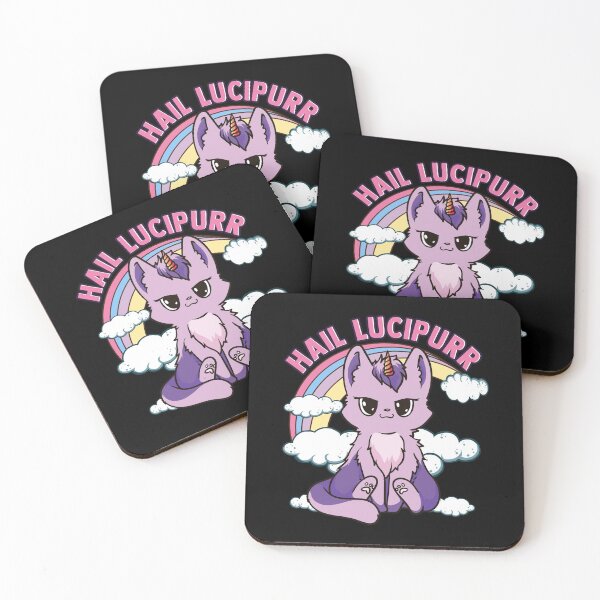 Item preview, Funny Satanic Hail Lucipurr Cute Goth Kitten Pun designed and sold by perfectpresents.
