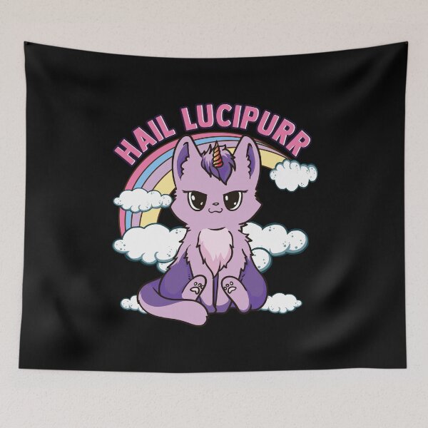 Item preview, Funny Satanic Hail Lucipurr Cute Goth Kitten Pun designed and sold by perfectpresents.