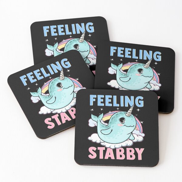 Item preview, Funny Feeling Stabby Cute Narwhal Horned Whale Pun designed and sold by perfectpresents.