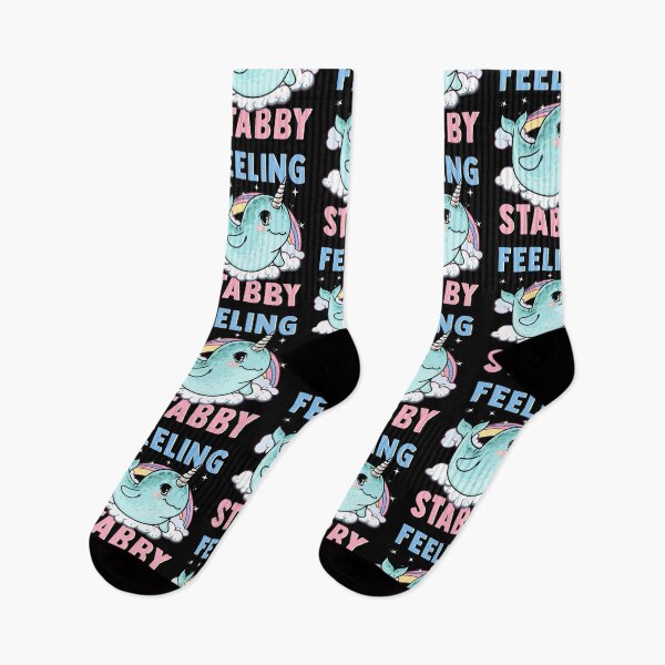 Item preview, Funny Feeling Stabby Cute Narwhal Horned Whale Pun designed and sold by perfectpresents.