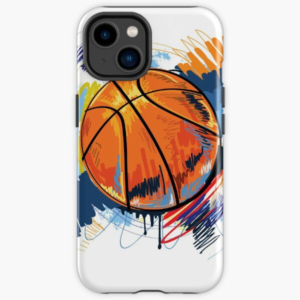 Arte de graffiti de baloncesto Funda resistente para iPhone