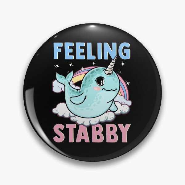 Item preview, Funny Feeling Stabby Cute Narwhal Horned Whale Pun designed and sold by perfectpresents.