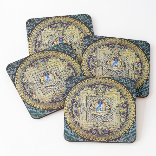 Item preview, Aqua Amoghasiddhi Buddhist Thangka Mandala designed and sold by GuyBlank.