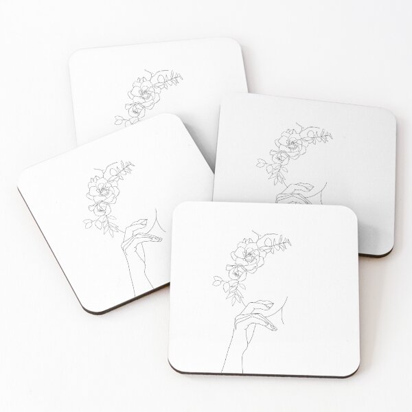 Item preview, Minimalist figure with botanical illustration - Grace Floral designed and sold by TheColourStudy.