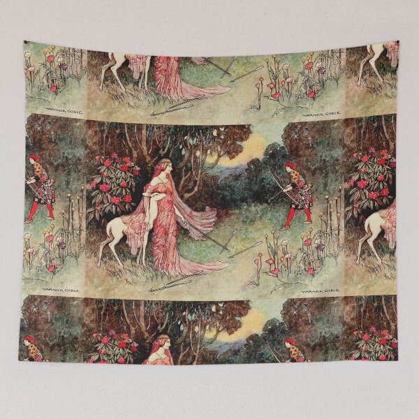 Item preview, The Lady illustration  - Warwick Goble designed and sold by Vintage Designs +.