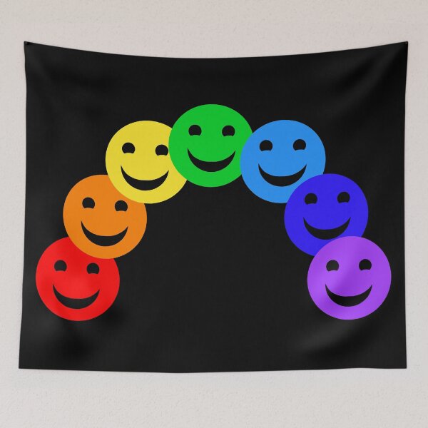 Item preview, Happy Smiling Faces Rainbow Arc  designed and sold by Deborah Camp.