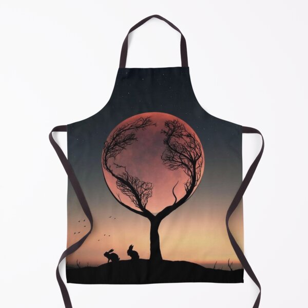 Item preview, rabbits under the full moon designed and sold by ForeverNature.