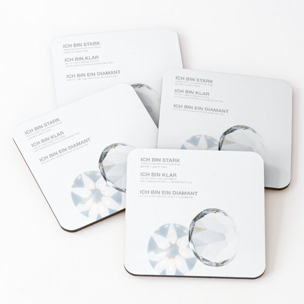 Item preview, I am strong, clear - a diamond | GKE-MF-ID-Diamond white label designed and sold by hatgirldesign.