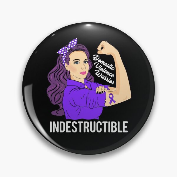 Item preview, Domestic Violence Warrior Indestructible Awareness Support designed and sold by ZNOVANNA.