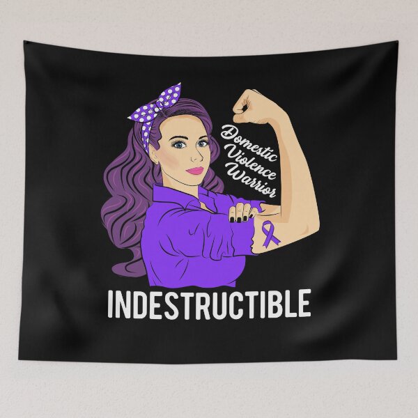 Item preview, Domestic Violence Warrior Indestructible Awareness Support designed and sold by ZNOVANNA.