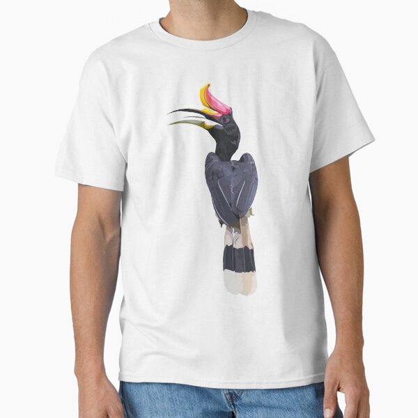 Item preview, R is for Rhino Hornbill ,Rhino Hornbill Illustration – Striking Tropical Bird with Iconic Casque Artwork designed and sold by PrettylittlepastelUk.