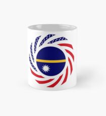Nauru American Multinational Patriot Flag Series Mug