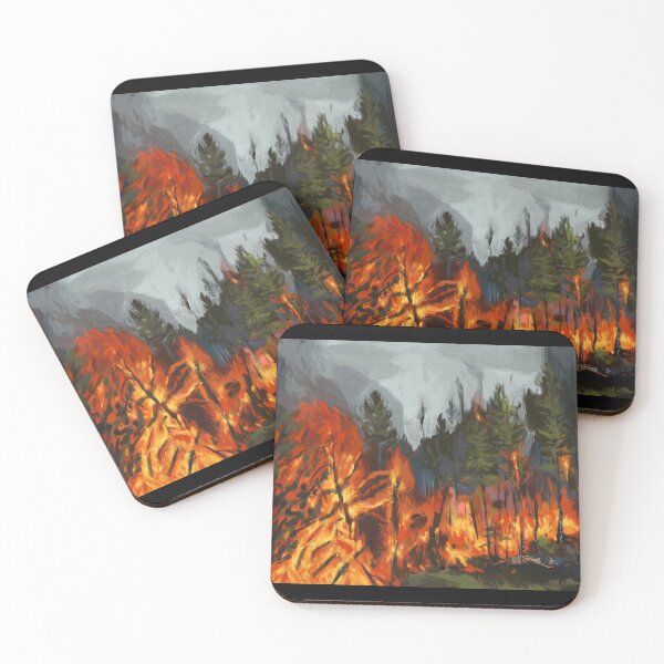 Item preview, fire wood forest paint design  designed and sold by shardana13.