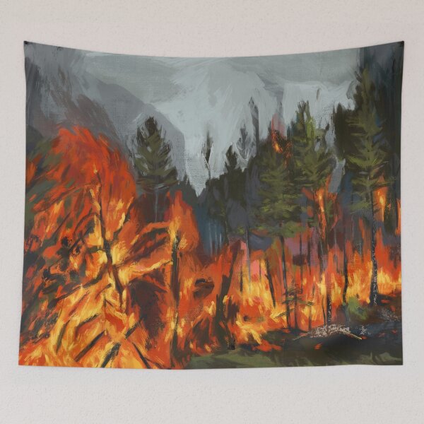Item preview, fire wood forest paint design  designed and sold by shardana13.