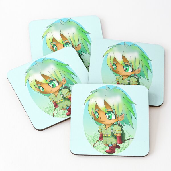 Item preview, cute dnd elf archer in green for dungeons and dragons fans designed and sold by CuisineCat.