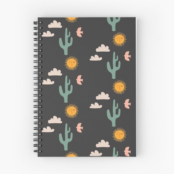 Item preview, Boho Paisaje Estético Suroeste de Cactus y Sol - carbón de fondo designed and sold by DesignLabMedia.