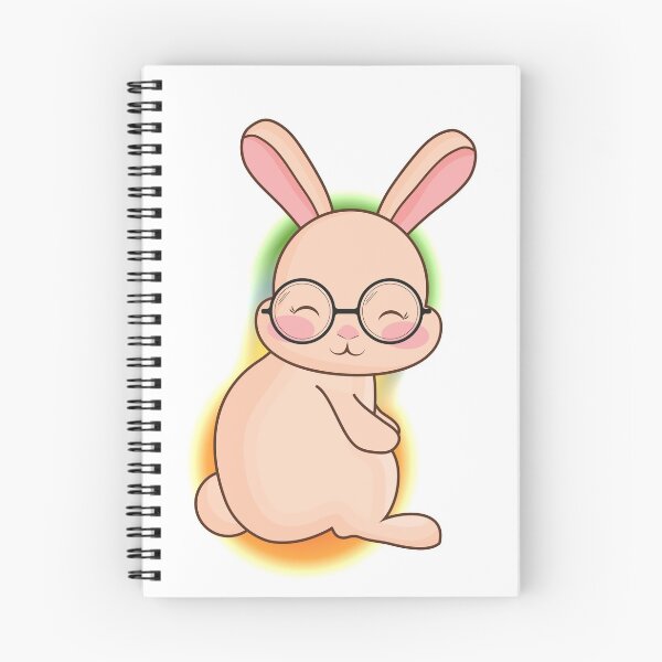 Item preview, Bunny With Round Glasses - Cute designed and sold by BaldingSnail.