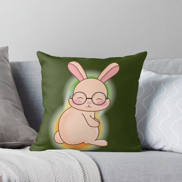 Item preview, Bunny With Round Glasses - Cute designed and sold by BaldingSnail.
