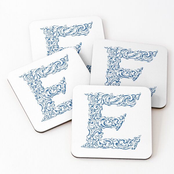 Item preview, Blue Monogram - Letter "E" designed and sold by RoamingRabbit.