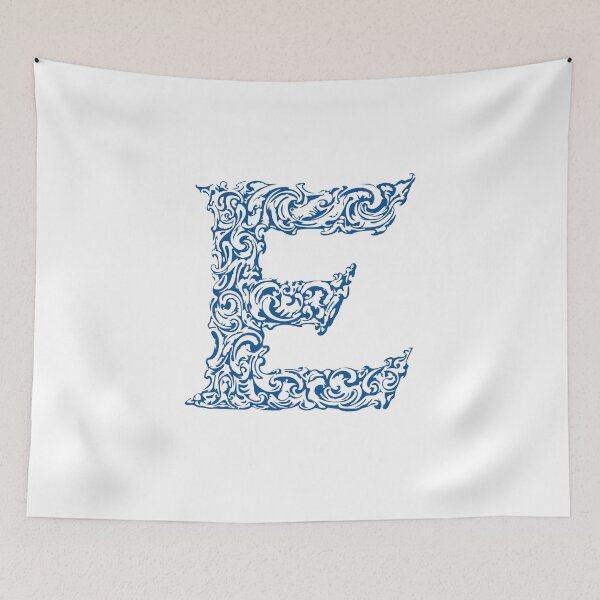 Item preview, Blue Monogram - Letter "E" designed and sold by RoamingRabbit.