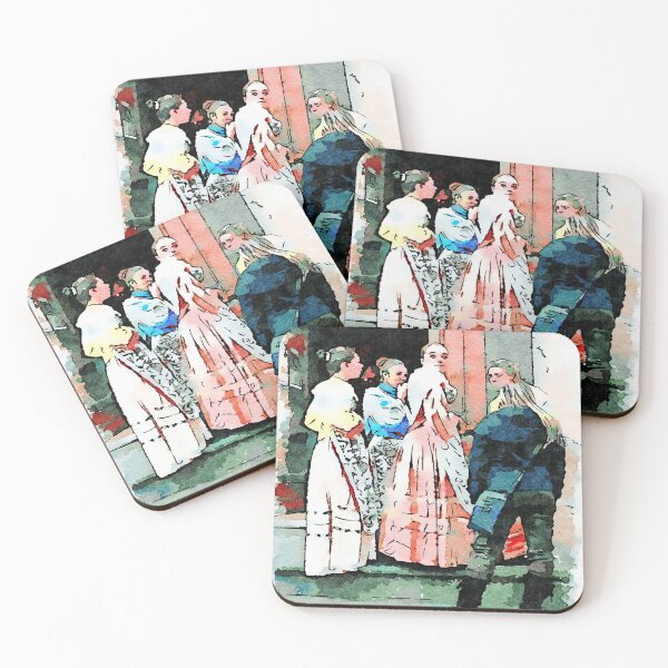 Item preview, Barbarano Romano: girls in traditional dress with woman in black designed and sold by Giuseppe Cocco.