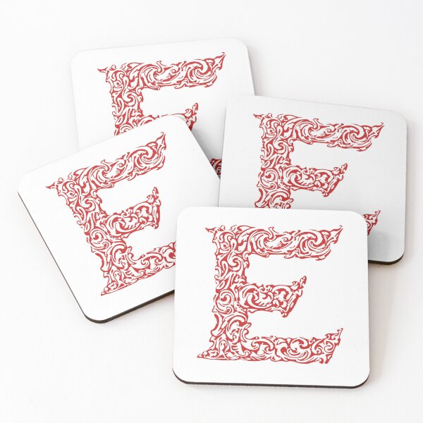 Item preview, Red Monogram - Letter "E" designed and sold by RoamingRabbit.