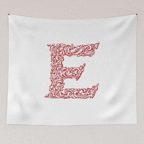 Item preview, Red Monogram - Letter "E" designed and sold by RoamingRabbit.