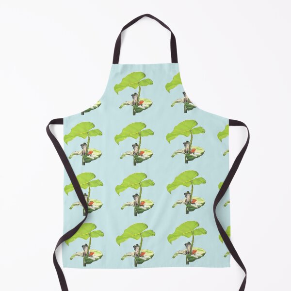 Item preview, New Dawn Frog pattern light blue background designed and sold by IslesArt.