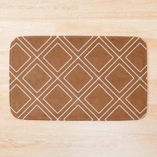 Item preview, DESIGNER SQUARE LINES BROWN LEATHER LOOK, BY SUBGIRL designed and sold by SUBGIRL.