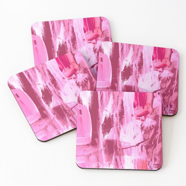 Item preview, Shades of bright pink, fuchsia and baby pink brushstrokes designed and sold by Marilena Strambu.