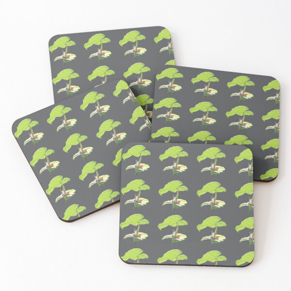 Item preview, New Dawn Frog pattern grey background designed and sold by IslesArt.