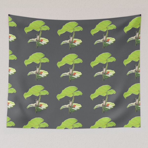 Item preview, New Dawn Frog pattern grey background designed and sold by IslesArt.