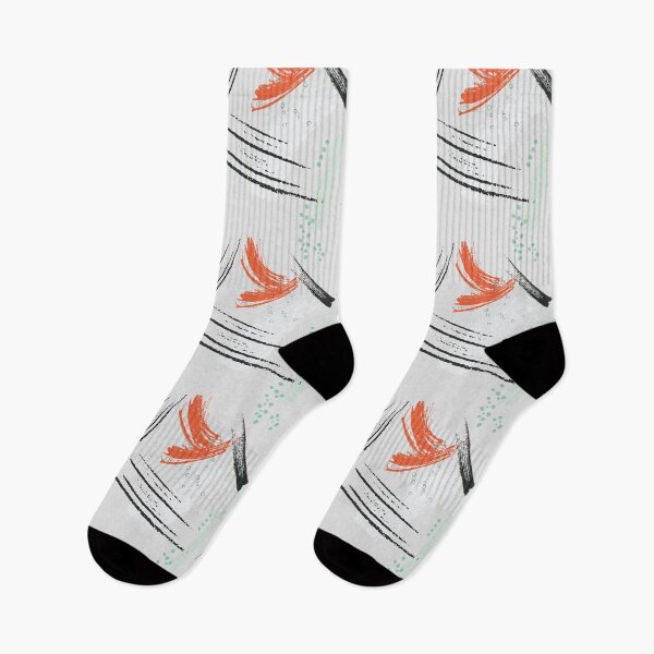 Item preview, Abstract mint orange print designed and sold by Milatoo.