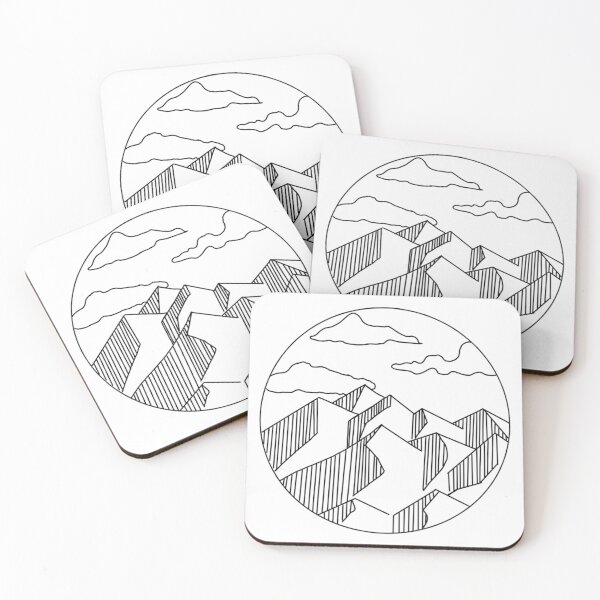 Item preview, Black and white mountains designed and sold by Simp1yArt.