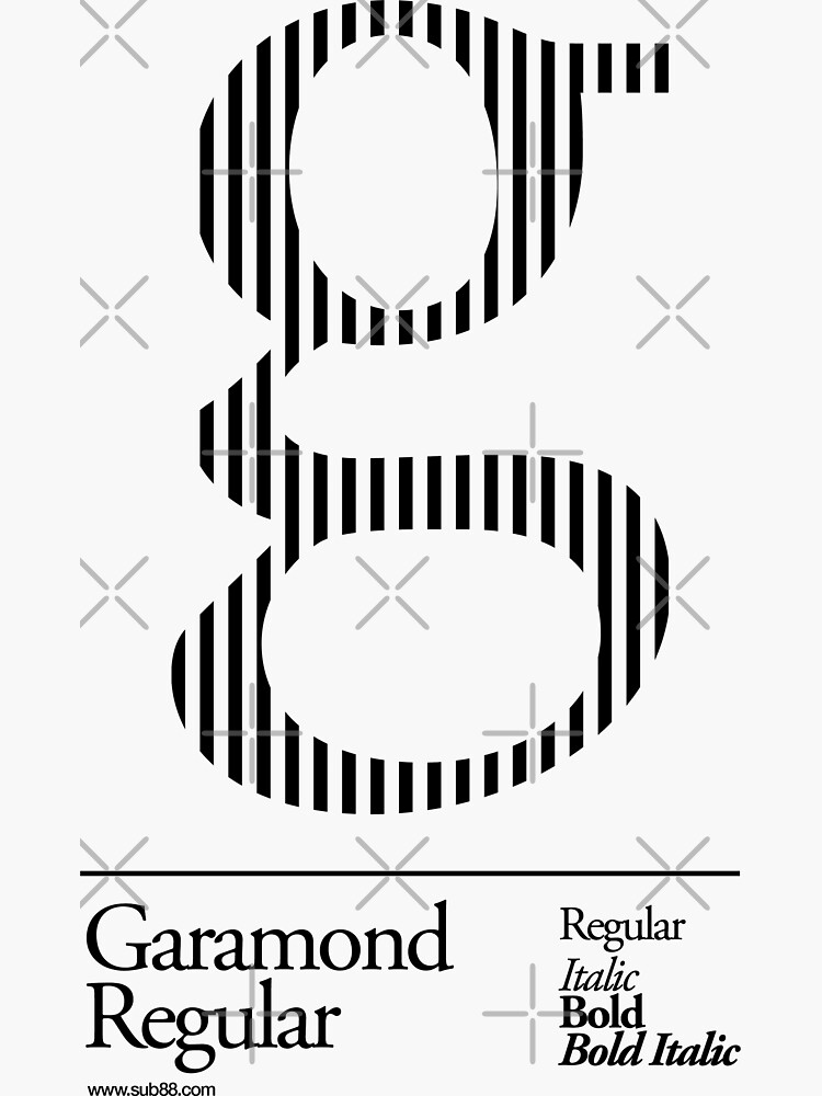 The Letter G Garamond Type by sub88